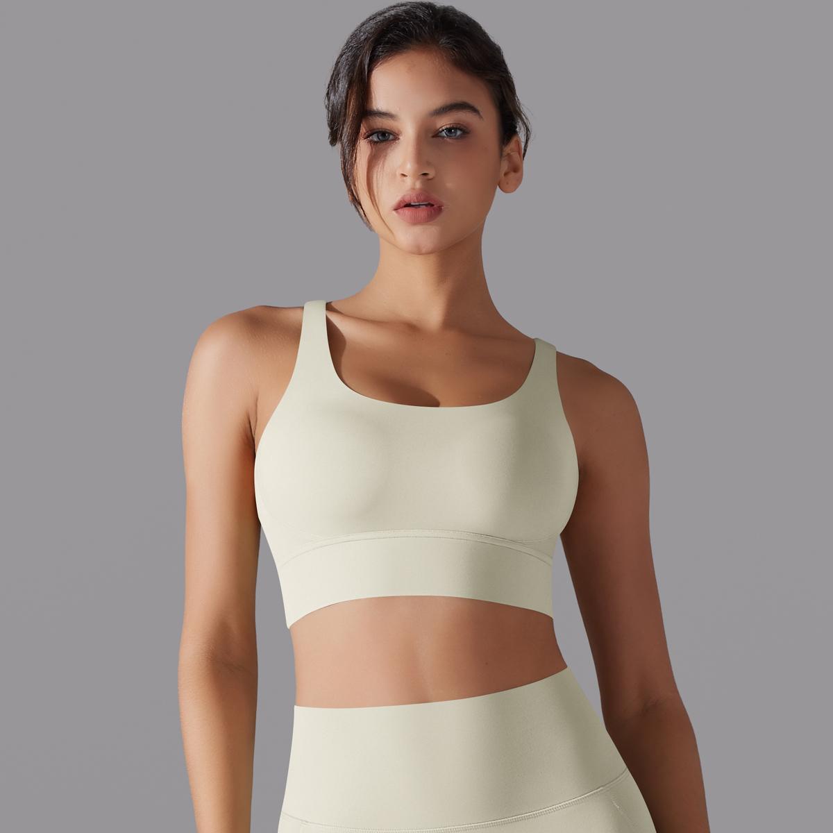 Auroth Back Cross Yoga Bra Womens Solid Color Gym Sports Жилет Beauty Back Fitness — фото 16