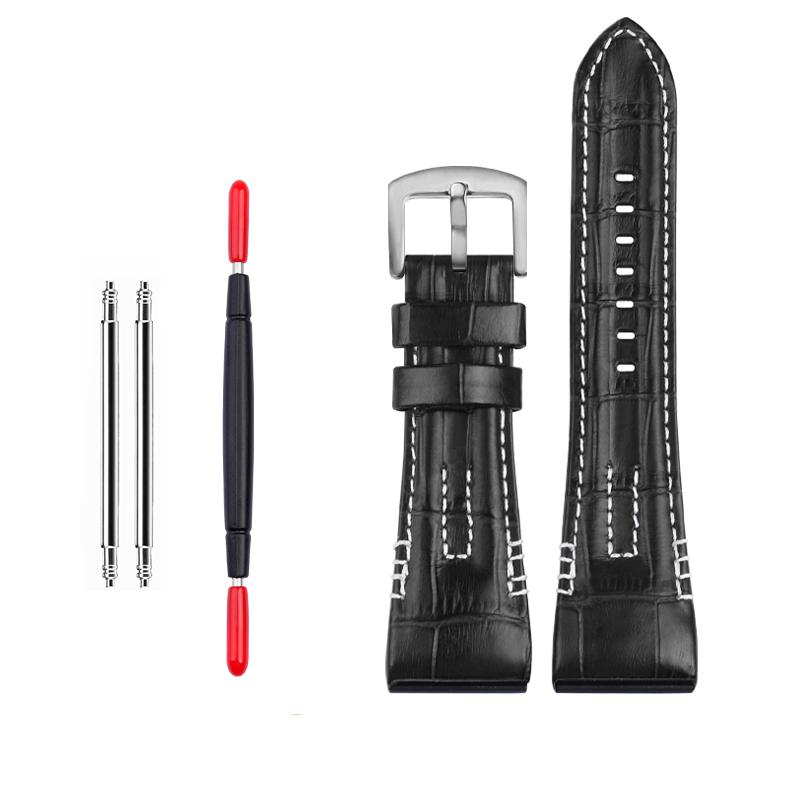 ONE26mm Genuine Leather Watchband For Seiko VELATURA/SRH Series SRH013 SPC007J1 SPC007 Strap With Steel Buckle Watch Band BraceletMN