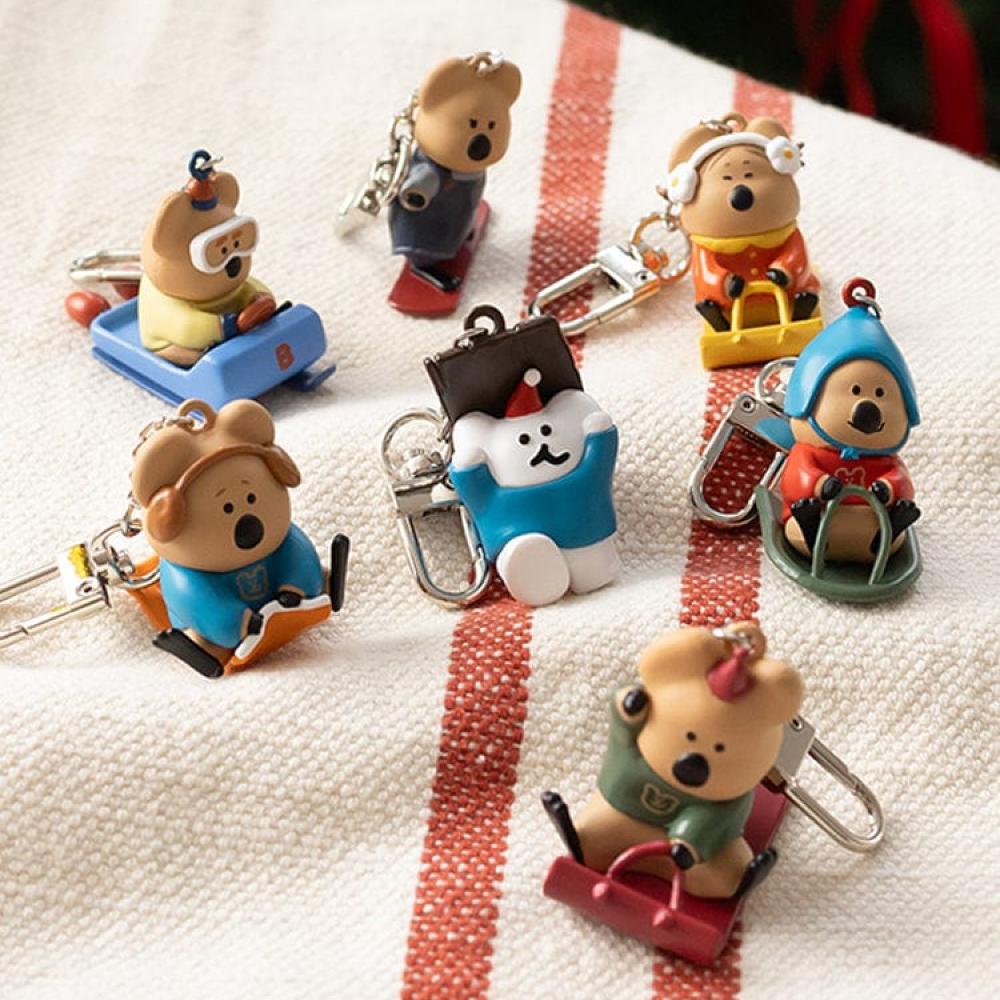 Dinotaeng Marshville Haetie Snow Sled Figure Keychain