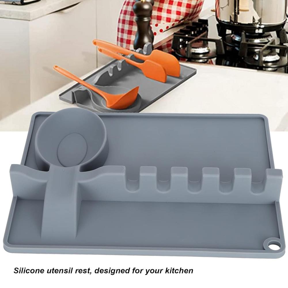 Stove Spoon Rack Large Spoon Seat Silicone Spoon Holder; Rest the Equipment; Take a Break with the Kitchen Spoon. Kitchen Spoon