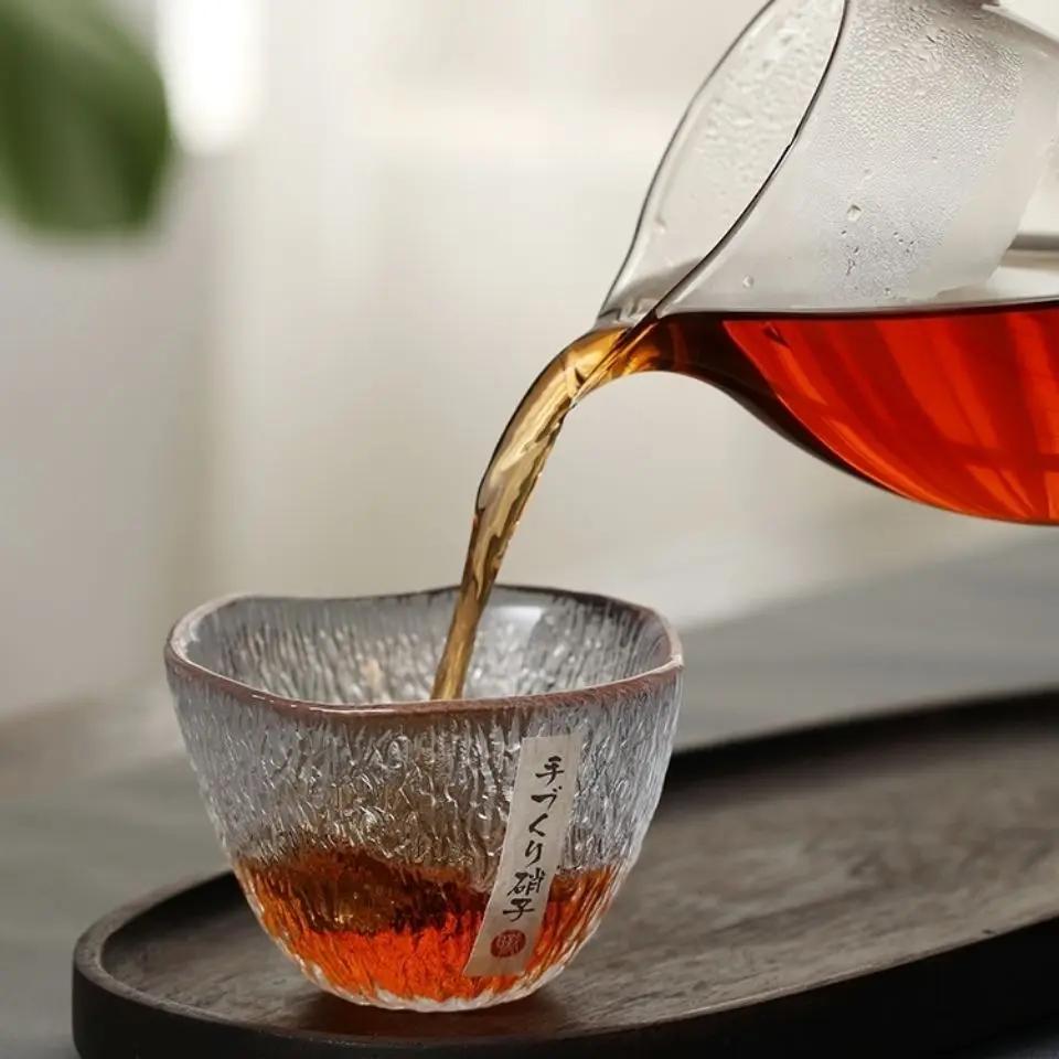 Heat-resistant Glass Tea Cup Rain Drop Cup Transparent Glass Drinking Japanese Kung Fu Tea Set Wine Glass
