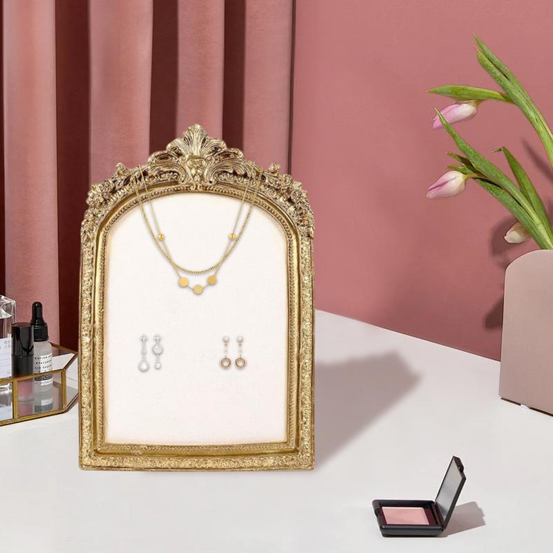 Retro Photo Frame Shooting Props Art Earrings Pose Props Handmade Necklace Organizer Earring Holder Decoration For Women Girls
