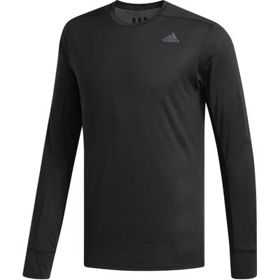 Prism Long Sleeve Tee Breathable Round Neck Logo Reflective T-Shirt Men Tops Black CZ8717