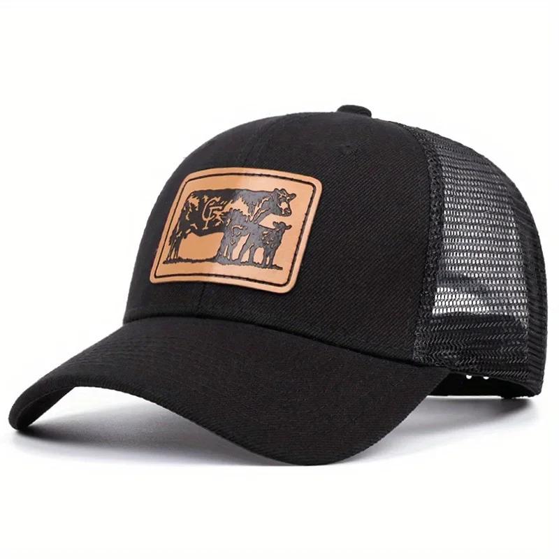 Fashion Luxury Brand Cow Leather Unisex Baseball Caps for Women Men Sport HipHop Knight Caps Trucker Snapback Hat Gorras Hombre