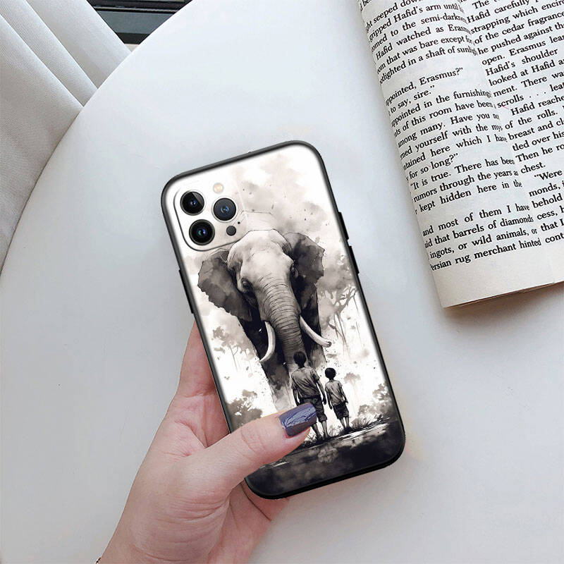 MH8 Animal Elephant Phone Shell Case for iPhone 7 8 11 12 13 14 15 16 17 16E XS Pro Max XR X SE Air