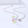 Valentines Day Couple Clavicle Chain Butterfly Pendant Choker Women's Jewelry Magnetic Necklaces
