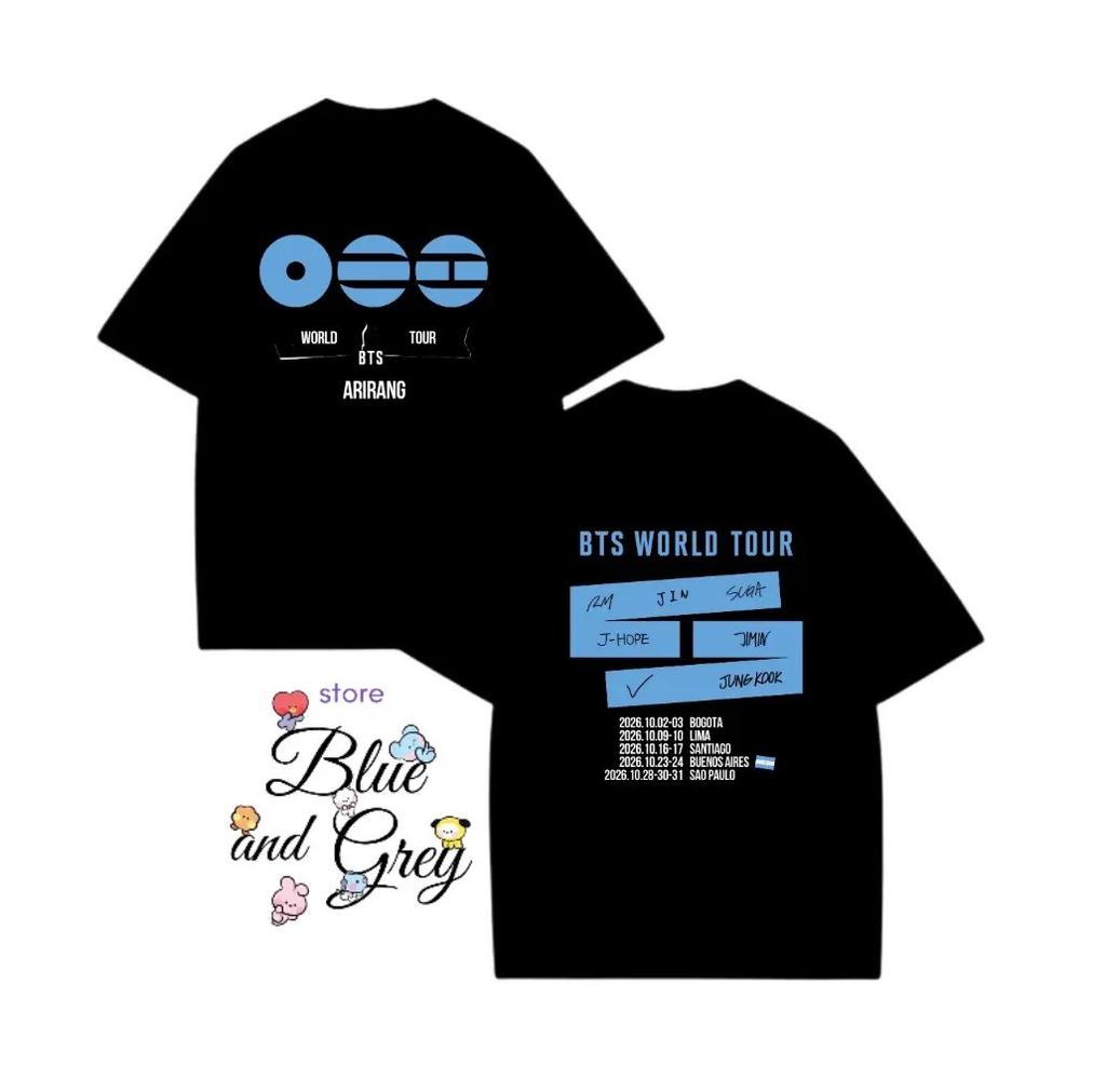 Arirang Bangtan Boys Vintage Comfort Color T-Shirt Kpop 2026 Tour Shirt Bangtan Boys Arirang Tee Women Casual Cotton Oversized Clothing