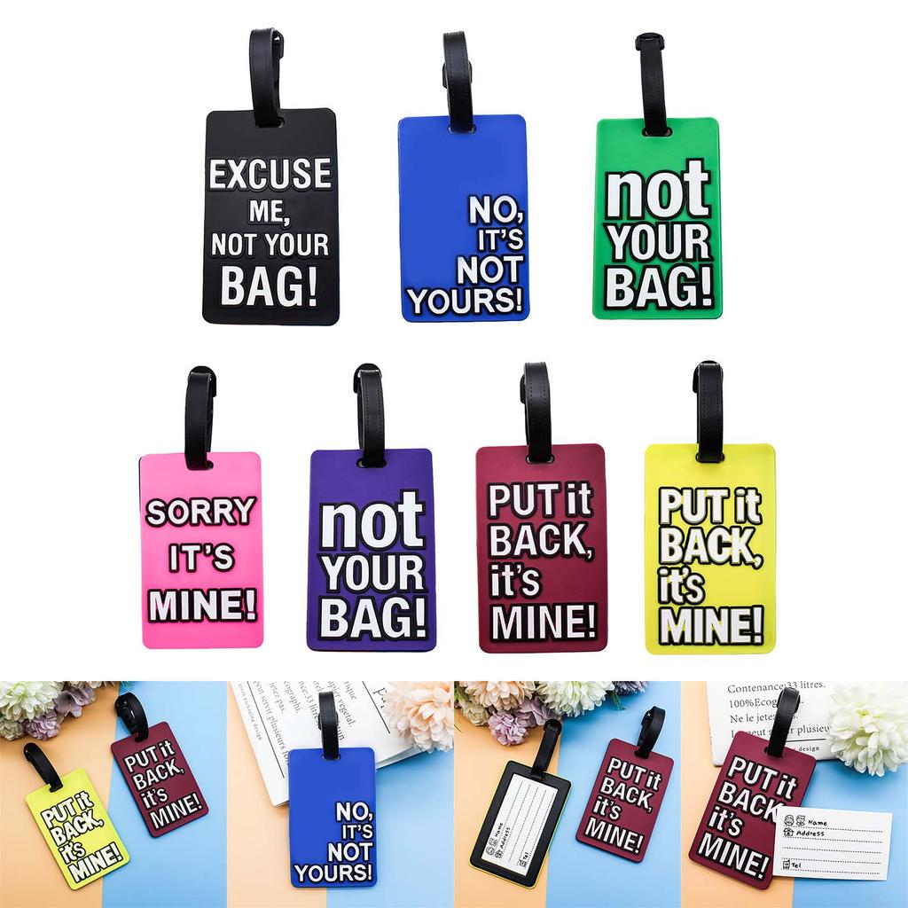 Luggage Tags with Name Address Tel Colorful Secure Travel Suitcase Bag Baggage Tags Labels