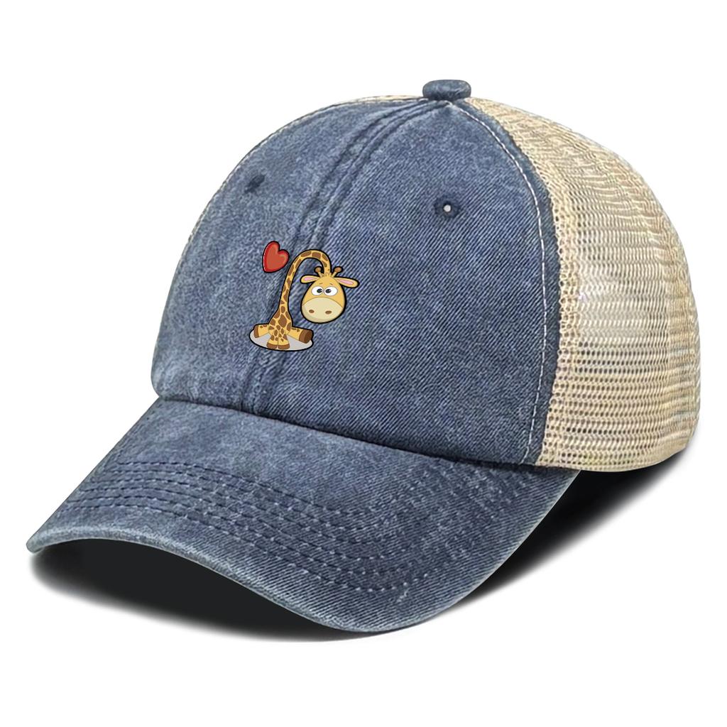 Adjustable Baseball Caps Cartoon Giraffe Printed Sun Hat Trendy Breathable Unisex Slouchy Cap For Unisex Women Outdoor Travel