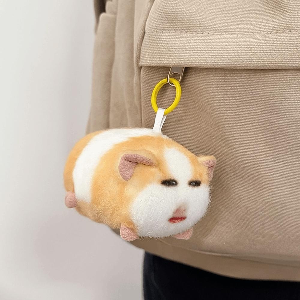 Adorable Creative Dutch Pig Pendant Vocal Cute Stuffed Animal Keyring Fluffy Kawaii Cartoon Pig Car Decoration