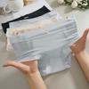Women's Ultra Thin Ice Silk Underwear Mid-Rise Seamless Transparent Panties See Through Invisible Briefs