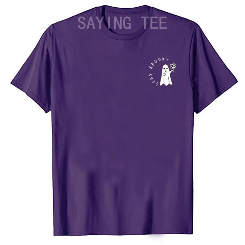 Retro Cute Little Ghost Boo Halloween Costume WoT-Shirt Gothic Style Graphic Tee Tops Lovely Gifts Short Sleeve Blouses