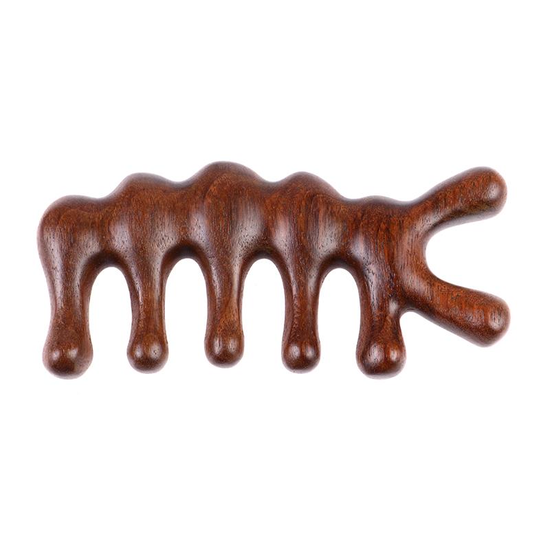 Multifunctional Hair Massage Comb Anti-static Styling Tool Scalp Relax Acupoint Massager Sandalwood Portable Wooden Handle Comb