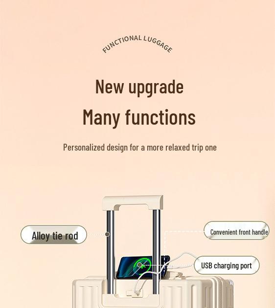 2025 Women's Trolley Suitcase: Durable 20" & 24" Mother-Child Travel Case with Combination Lock