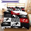 3pcs Soccer Bedding Set Duvet Cover Closure Includes 1 Duvet Cover & 2 Pillowcases, Soft and Comfortable for All Seasons.