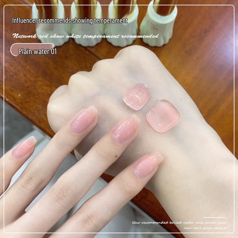 Summer 2025 Ice Transparent Nude Nail Gel Polish - Popular Whitening Jelly Color Series