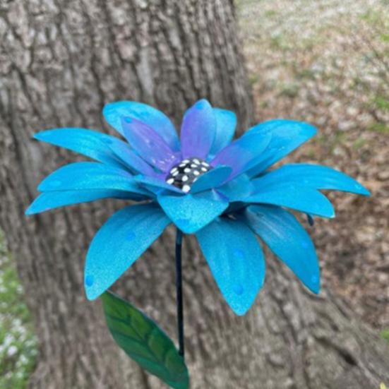 Metal Blomsterhavepæl Vejrbestandig Udendørs Have Græsplæne Terrasse Sti Realistisk Jern Blomsterpæl Dekoration Ornament