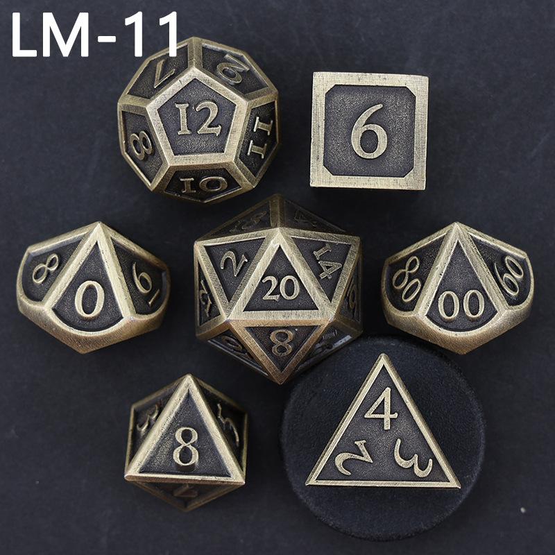 7 Pieces Metal Dices Set DND Polyhedral Solid D&D Dice Set, Used for Role-Playing Games Dungeon and Dragon Dice Games