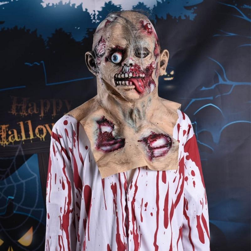 Full Head Eyeball Face Cover Headgear Supplies Party  Cosplay Costumes Dress Up Scary Spooky Eyeball Mask