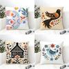 3 Blue Bird Home Decor Print Pillow Case Home Living Room Decoration Linen Pillowcover Pillow Cases Cushion Cover