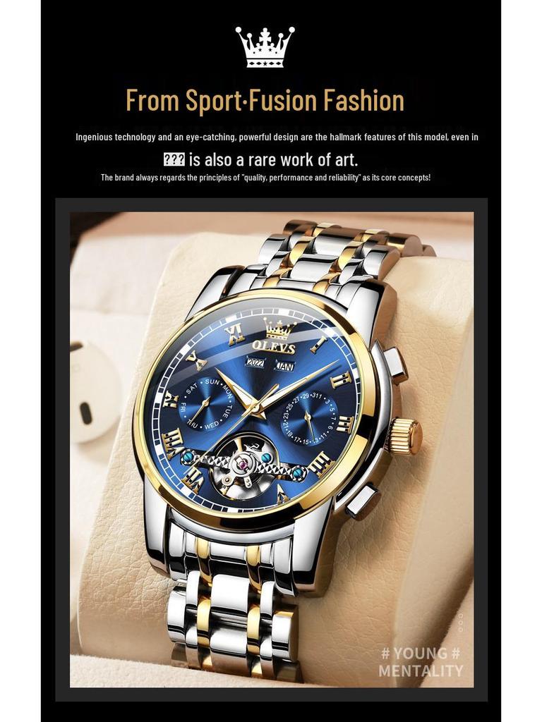 Oris Herren Multifunktions Automatische Mechanische Wasserdichte Skelettuhr