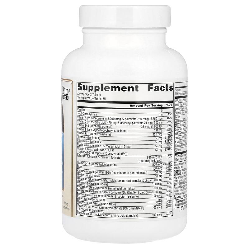 Life Force® Multiple, No Iron, 60 Tablets