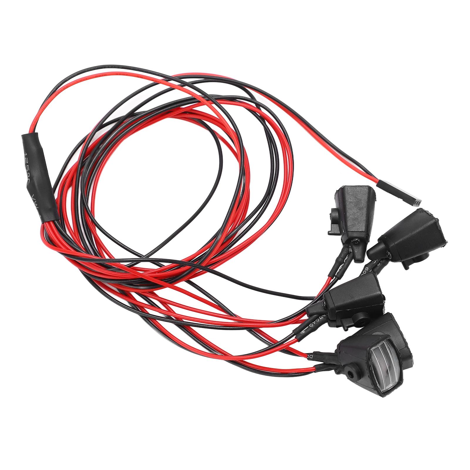 

RC 5 LED Car Lights Kit Plastic DC 5V White Light with Square Lampshade for Axial SCX10