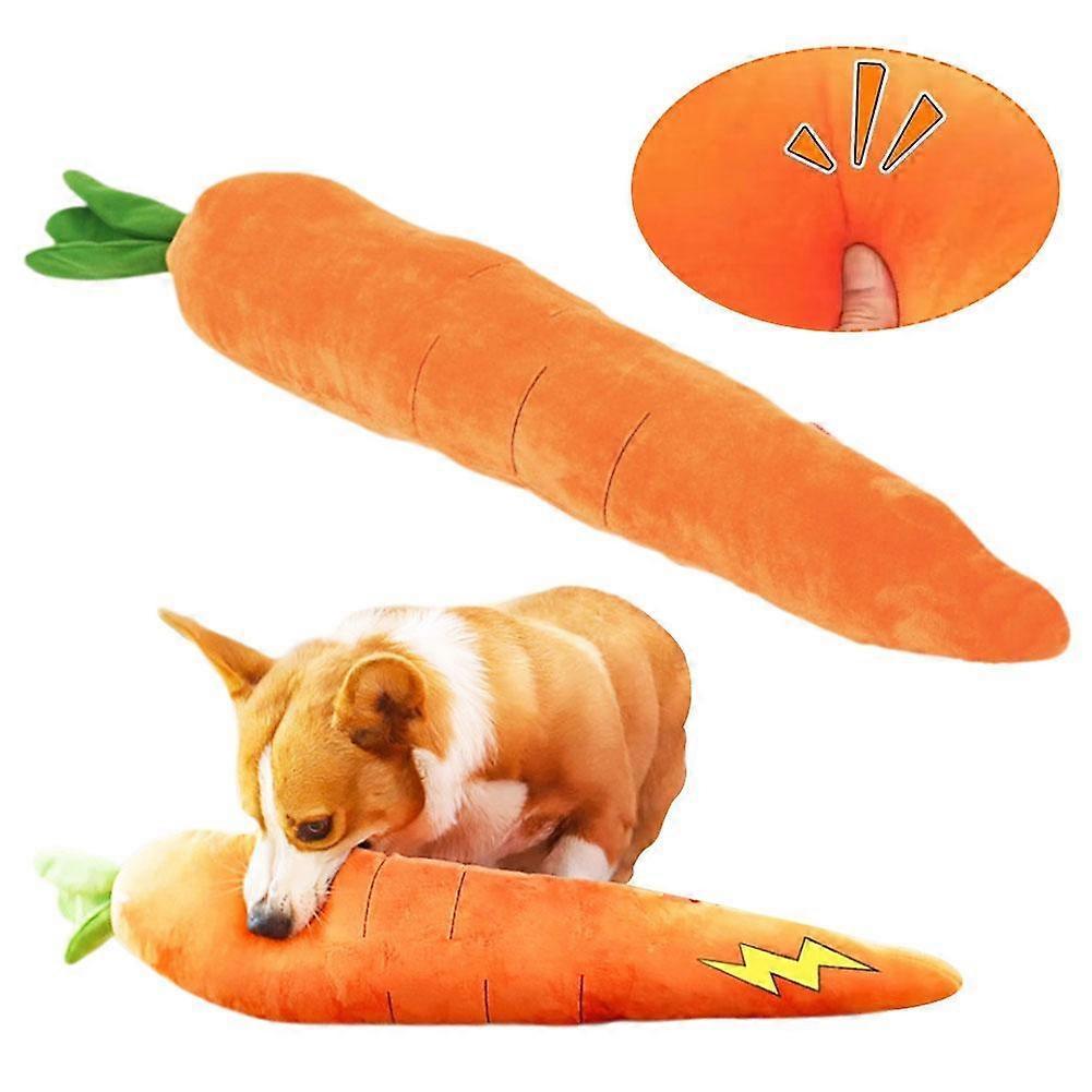 Pet Toy Chew Resistant Cat Dog Toy Self-Entertainment Sound Simulation Extra Large Carrot Fake Fruit Toy
