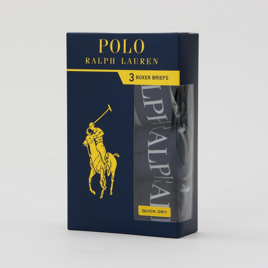 [POLO RALPH LAUREN] 3-Pack Boxer Briefs, Plain, One-Point Logo, RM3-B501-998-L