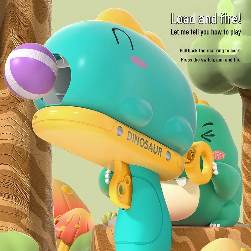 Dinosaur Sticky Ball Target Launcher - Indoor Shooting Toy for Kids