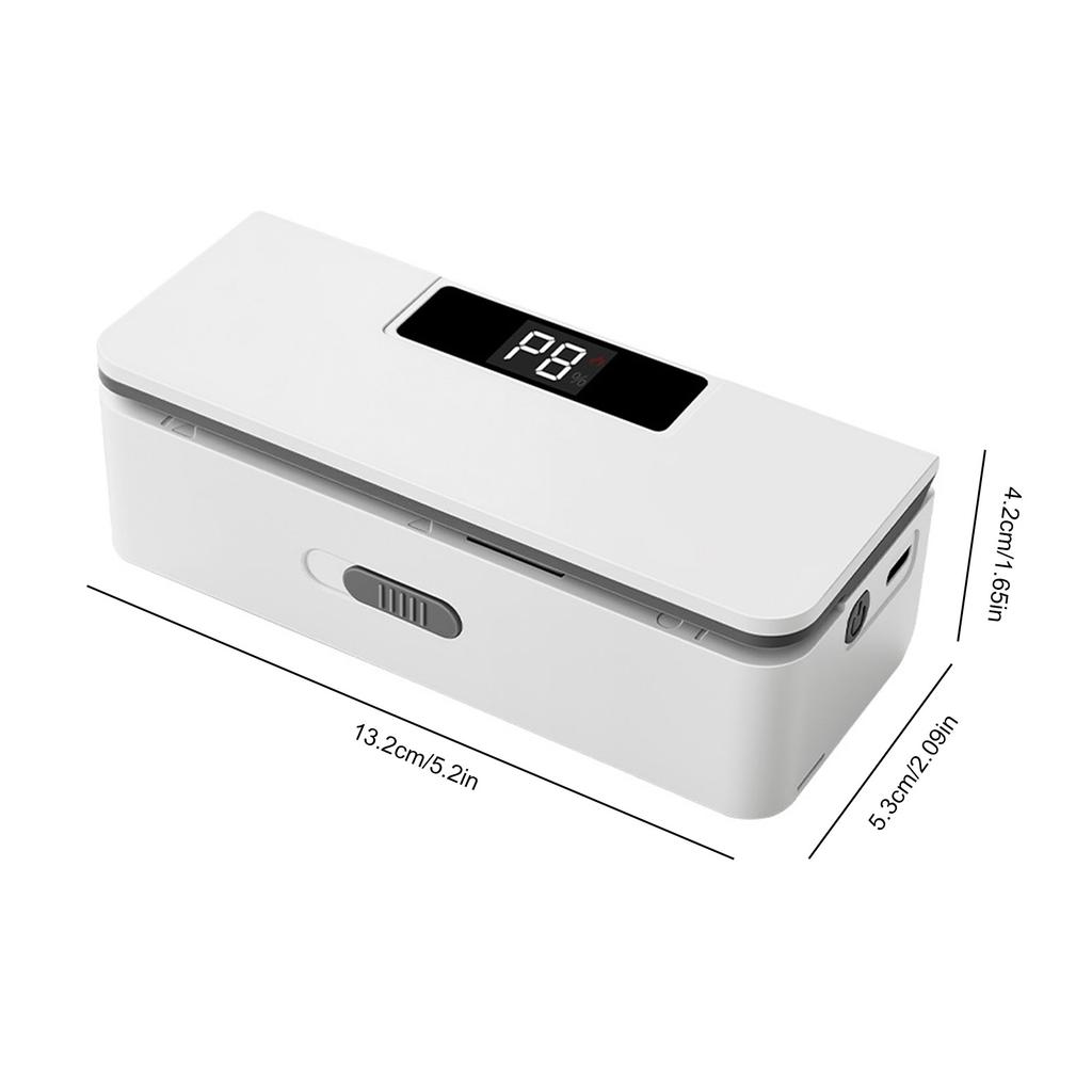 2 In 1 Mini Bags Sealer and Cutter LED Display Portable Bag Sealer 8-Level Adjustable for Restaurant&Apartment&Dormitory
