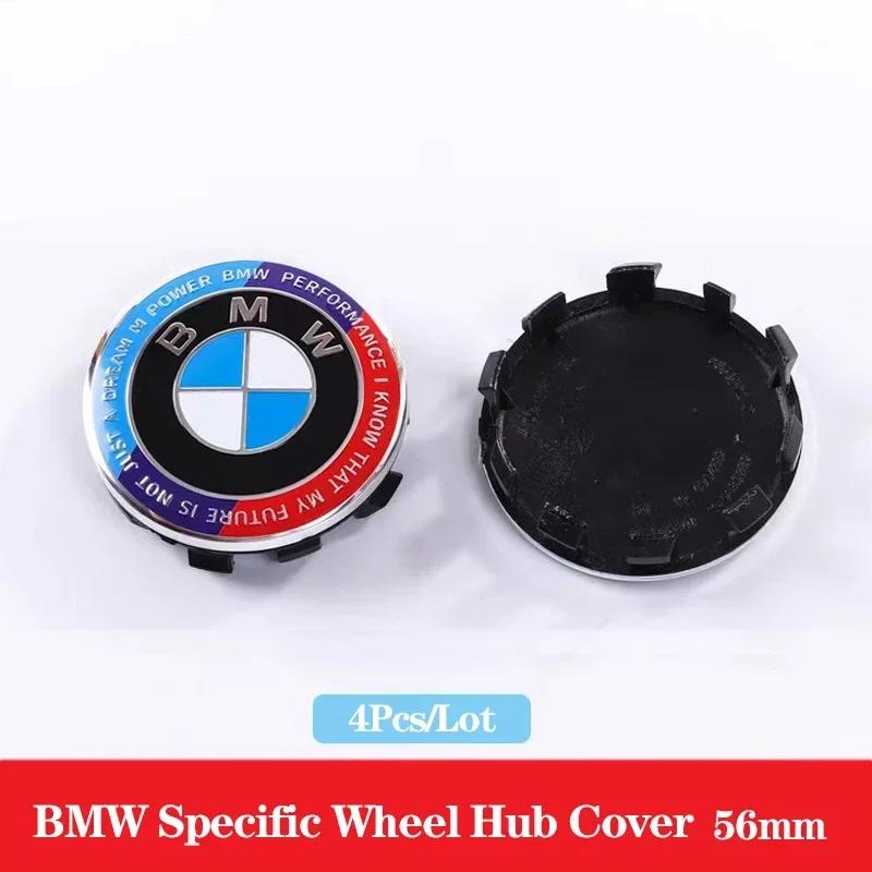 4pcs 56/68mm Auto Hub Caps Car Wheel Center Cover Hubcaps Decoration Accessories For BMW 50th Anniversary LOGO Badge Emblem