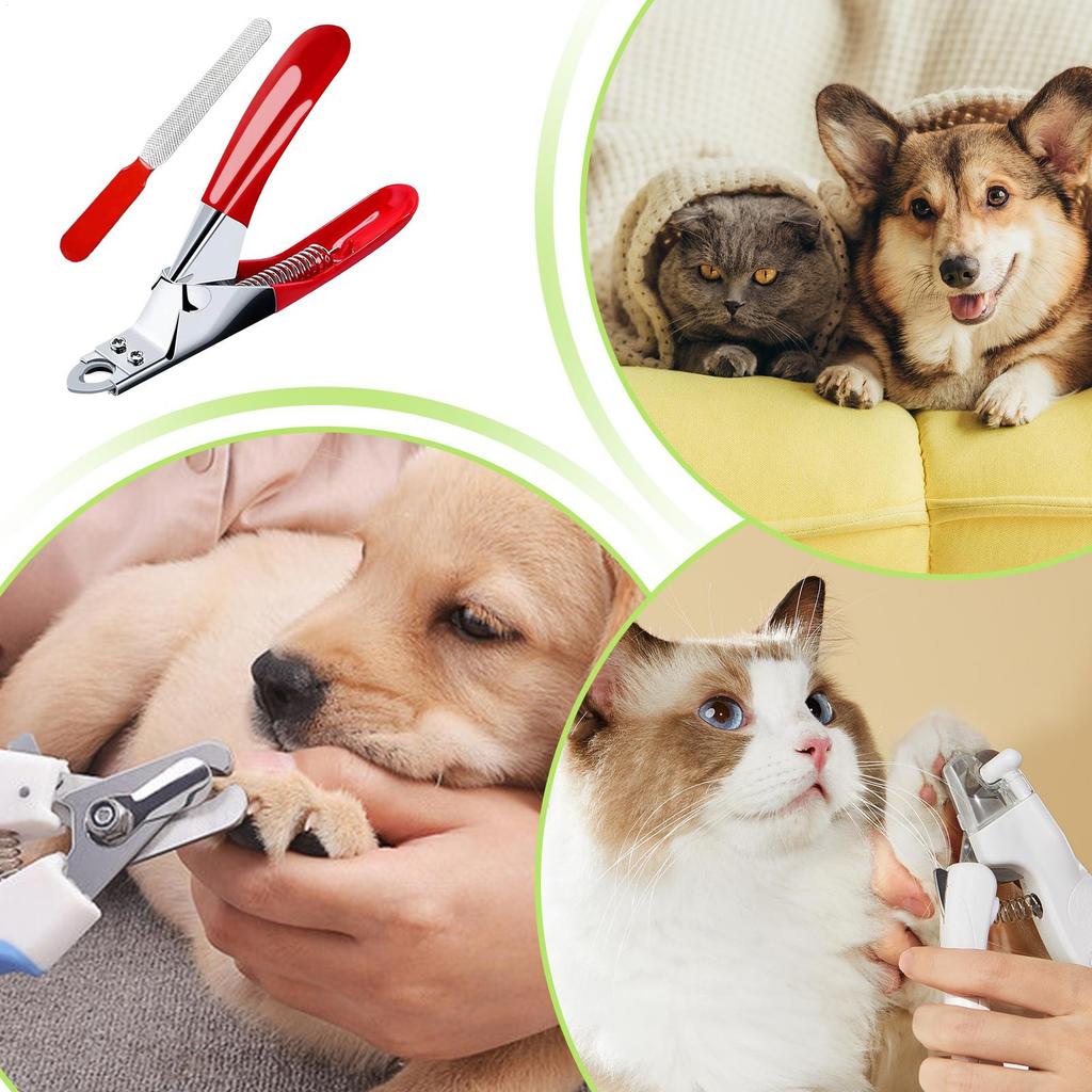 Pet Nail Clippers Cat Nail Trimmer Stainless Steel Adjustable Pet Toenail Trimming Tool With File Dog Nail Trimmer Finger Cutter