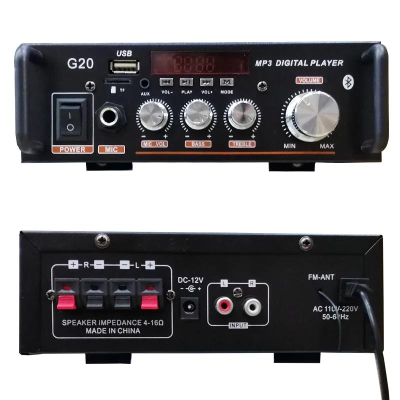 G20 Digital Home Bluetooth 5.0 Amplifier 110V/220V HiFi Subwoofer Home Theater Sound With Remote Control Subwoofer Speakers