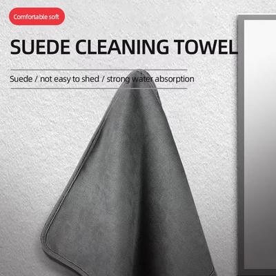 Car Cleaning Towel Double-Sided Coral Velvet Suede Car Wash Towel Drying Cloth High Water Absorption Washing Rag Accessories