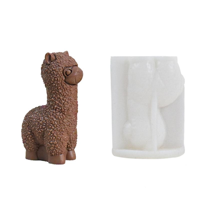 Cute Alpacas Silicone Mold DIY Epoxy Resin Molds Table Ornament Mould Soap Mold