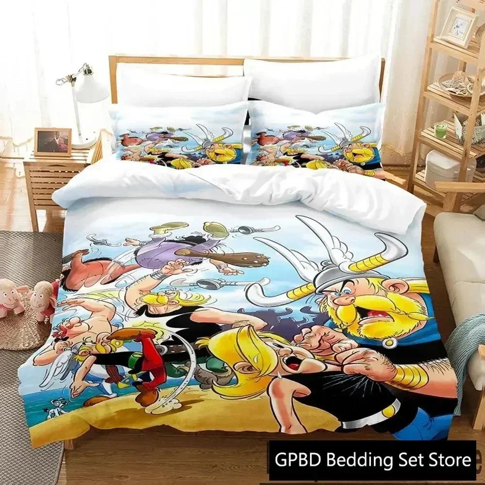 Gaul Hero Asterix Supplies Set Duvet Cover Set Bedding Sets For Adults Bed With Pillowcases No Filling Luxury Birthday Gifts