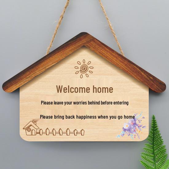 Creative Welcome Home Hanging Sign for Entryway