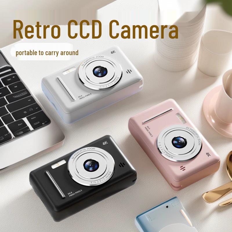 Retro CCD Portable Dual Flash Card Camera for New Students