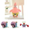Cute Short Plush Cartoon Octopus Crab Starfish Snail Spongebob Series Toy Set