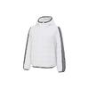 White Women's Hooded Windproof Warm Sports Down Jacket HF0501