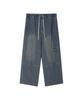Treasure Double Knee Slub Denim Easy Pants Blue