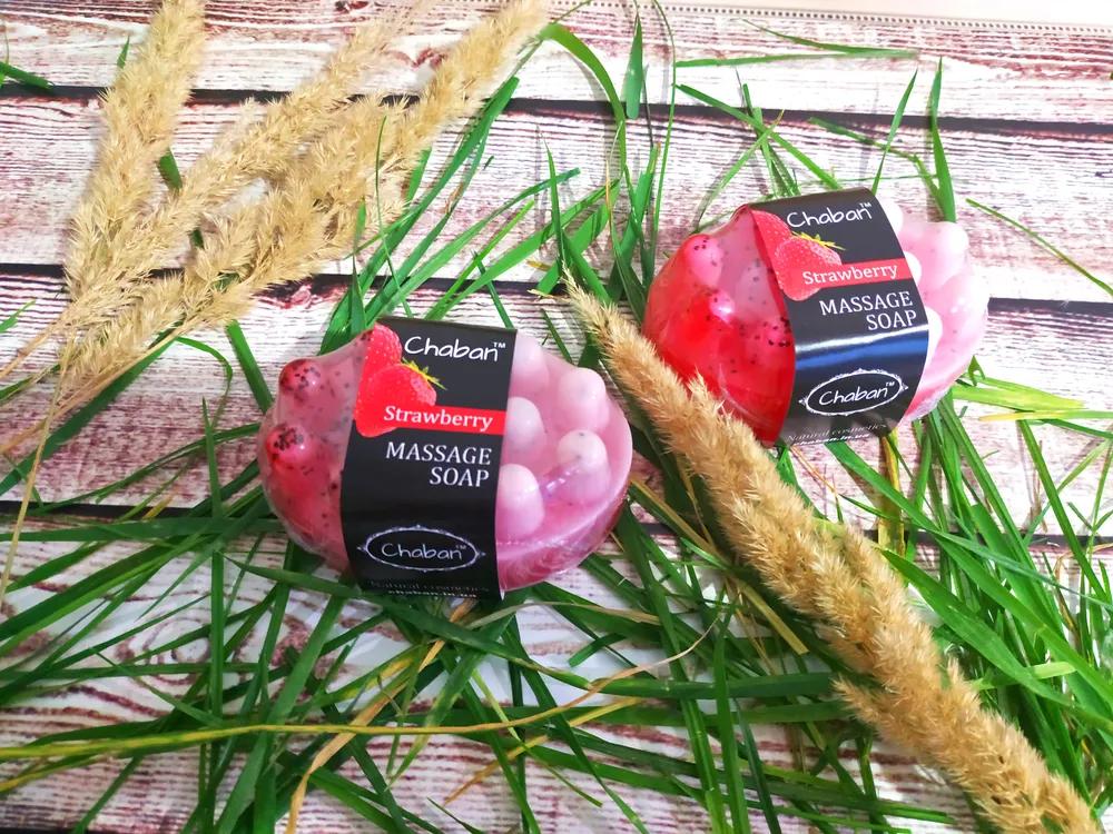 Антицеллюлитное массажное мыло Клубника Chaban 100 г