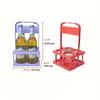 1 Stück 4-Schlitz Tragbarer Faltbarer Bierkorb - Langlebiger Kunststoff-Getränkeflaschenhalter für Zuhause Outdoor Camping Picknick