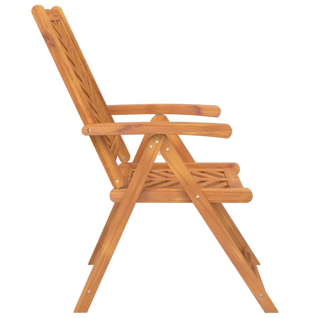 Vidaxl Folding Garden Chairs, 2 Pcs., Solid Acacia Wood