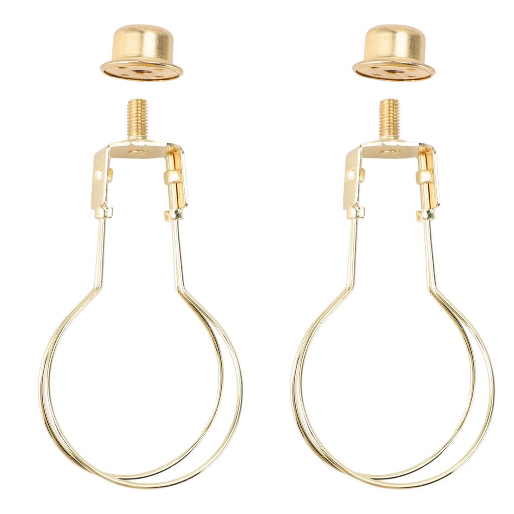 Bulb Clip Adapter Metal Wire Rust Proof Clip On Bulb Lampshade Holder with Finial Top for Table Lamp Floor Lamp 2pcs