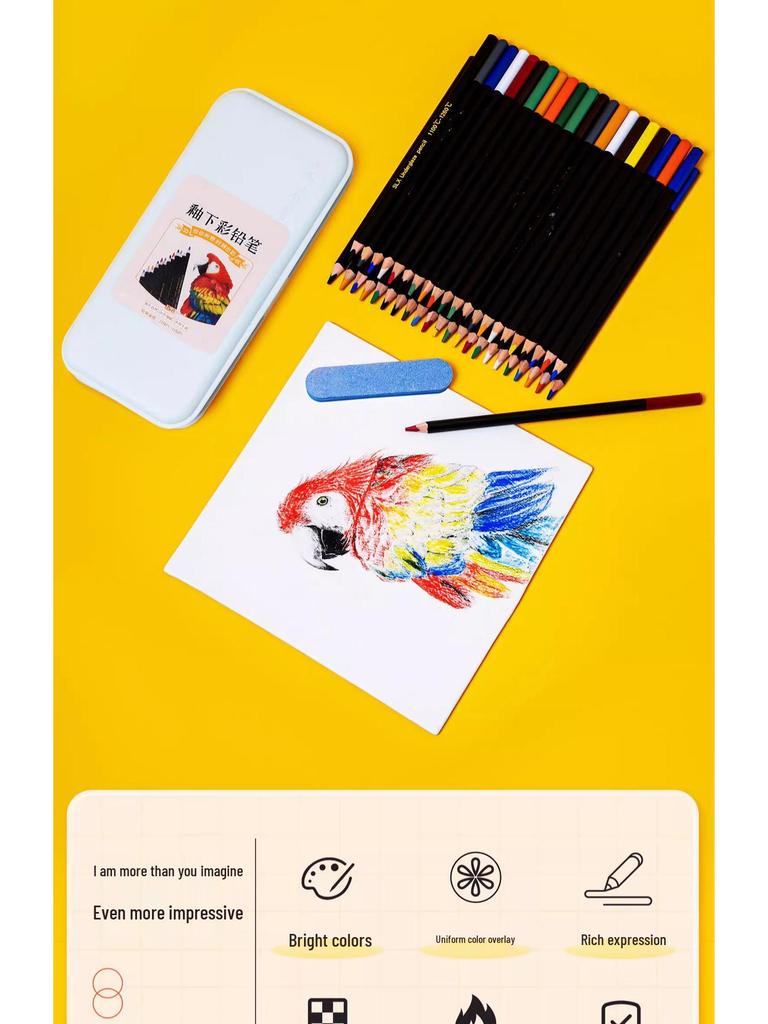 Ceramic Underglaze Oil-Based Colored Pencils, 12 Colors for Bisque Pottery Painting & Clay Play