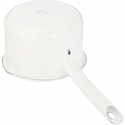 Noda Horo Enamel Saucepan, Milk Pan, Gas Stove Only, Made in Japan, White, 12cm, YN-M12