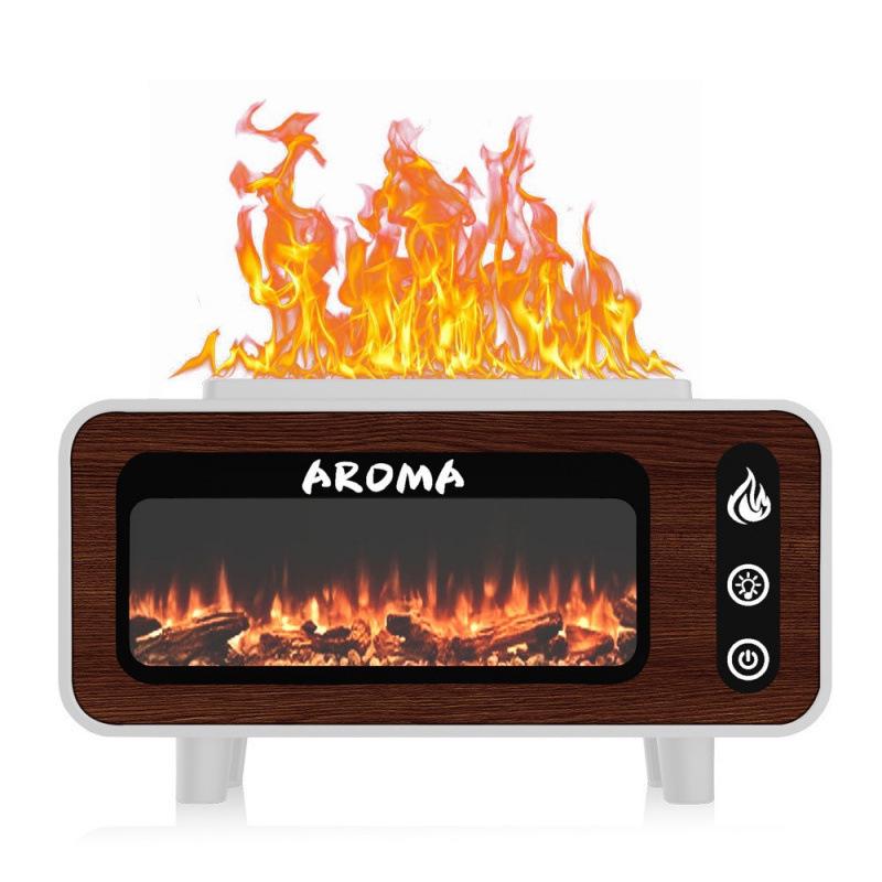 Creative Desktop Fireplace Aroma Humidifier & Flame Diffuser