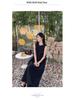 Women's Casual Sleeveless Pleated A-line Dress with Hollow-Out Design